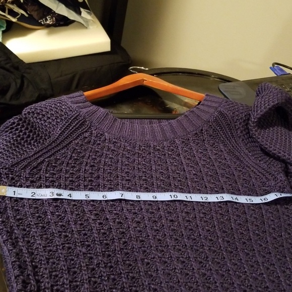 CALVIN KLEIN dark purple long sleeves sweaters - Picture 7 of 8